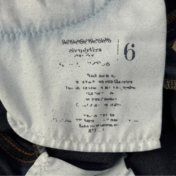 Simply Vera Wang Skinny Jeans Size 6 Dark Wash Mid Rise Stretch Denim - Picture 14 of 15